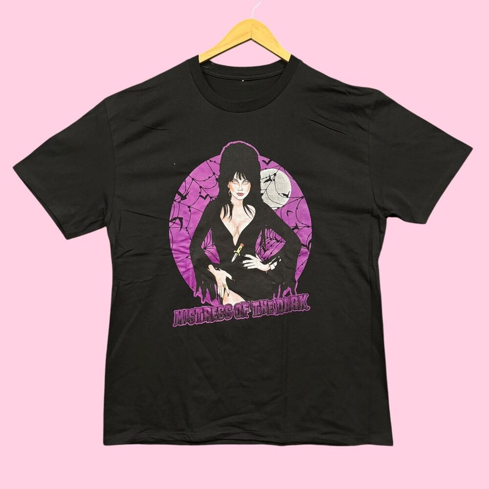 Elvira Mistress of the Dark Spiderweb Poster Tee XL